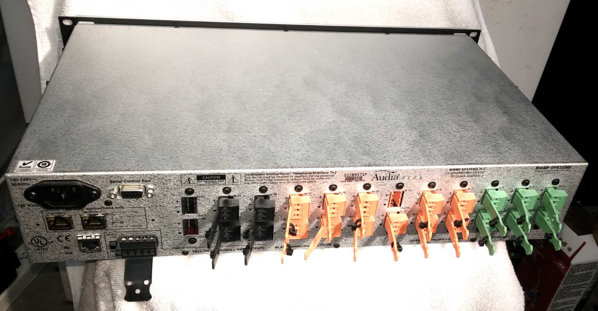 Audia Flex BIAMP System Model TI-2 Digital Audio P Audia Flex BIAMP System Model TI-2 Digital Audio Processor audio microphone inputs outputs channels channel mixers filters equalizers eq
